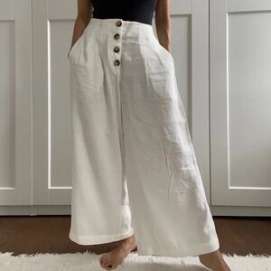 Wilfred  Aenor Cream Wide-Leg Pants
